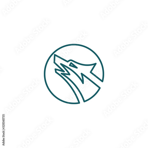 Wolf Logo Template. Vector Illustrator.