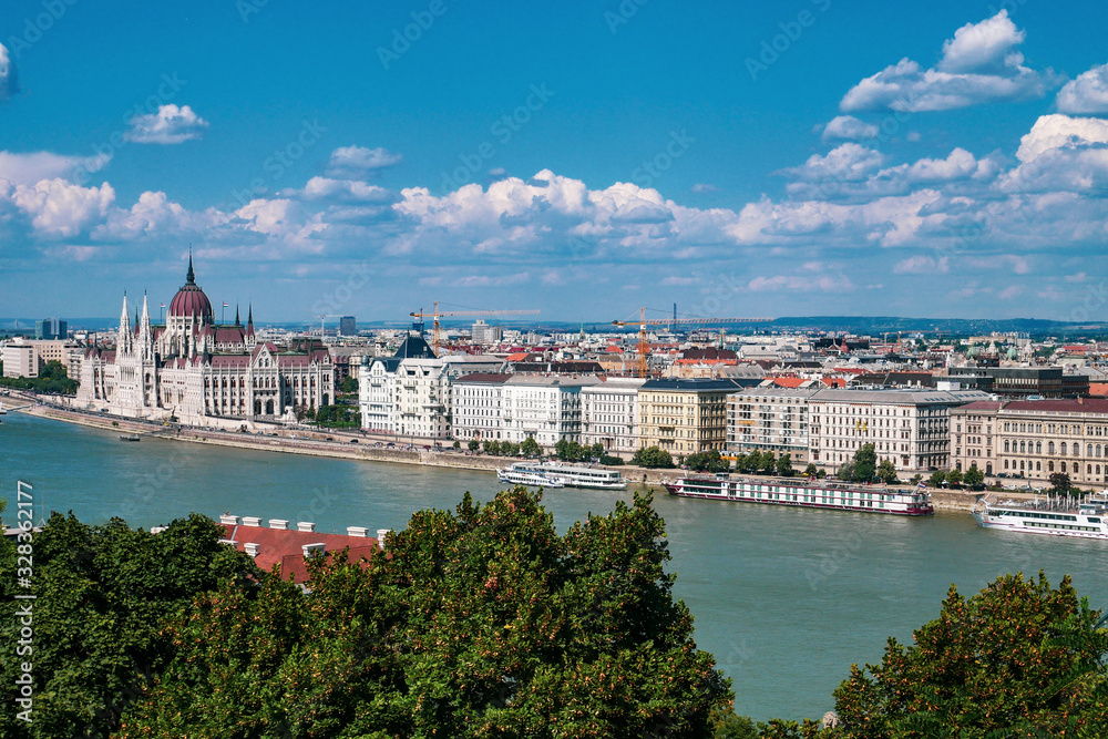Budapest Cityscape Skyline and River