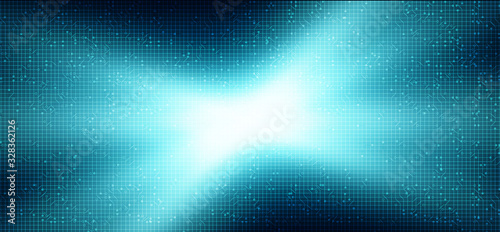 Blue Light Microchip on Technology Background,Hi-tech Digital and security Concept design,Free Space For text in put,Vector illustration.