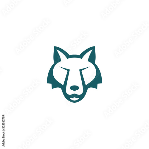 Wolf Logo Template. Vector Illustrator.