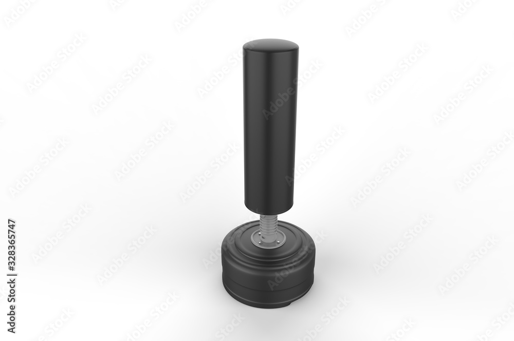 Blank Freestanding Punch Bag For Branding And Mock Up, 3d render illustration. Blank Freestanding Punch Bag For Branding And Mock Up, 3d render illustration.