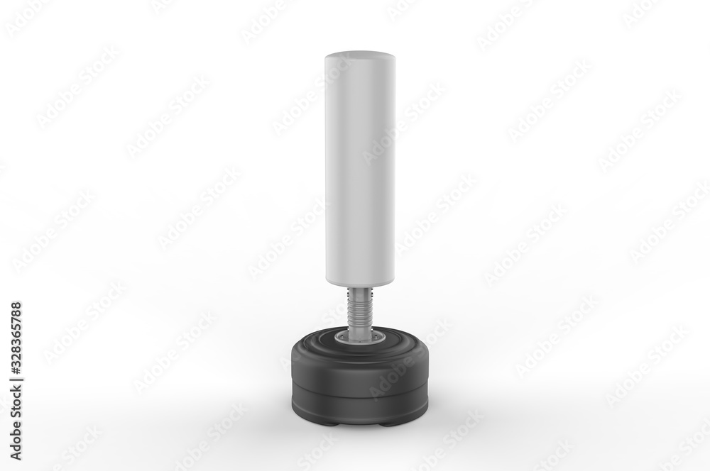 Blank Freestanding Punch Bag For Branding And Mock Up, 3d render illustration. Blank Freestanding Punch Bag For Branding And Mock Up, 3d render illustration.
