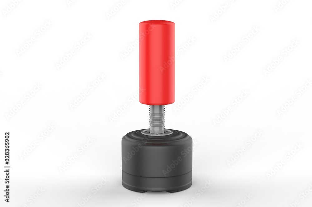 Blank Freestanding Punch Bag For Branding And Mock Up, 3d render illustration. Blank Freestanding Punch Bag For Branding And Mock Up, 3d render illustration.