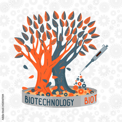 An experiment in biotechnology. Artificial additives for plants. Electronic dispenser for precise fertilizer application. The concept of human impact on nature.