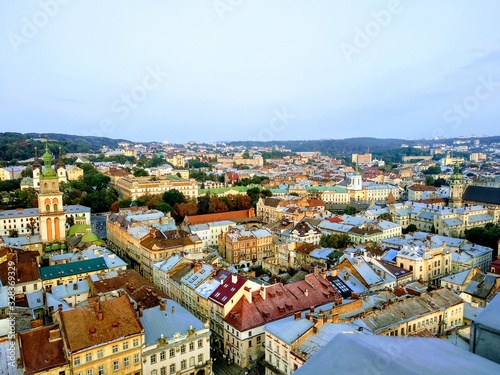 aerial view of Lviv Ukraine