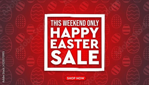 Happy Easter sale promotion design and banner template.