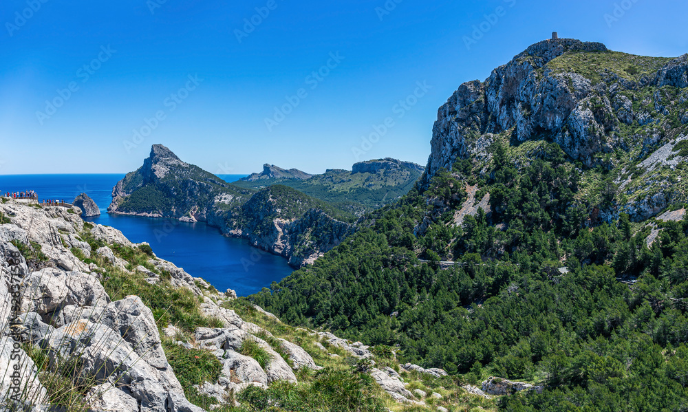 Panorama of the famous Cape Formentor, Mallorca