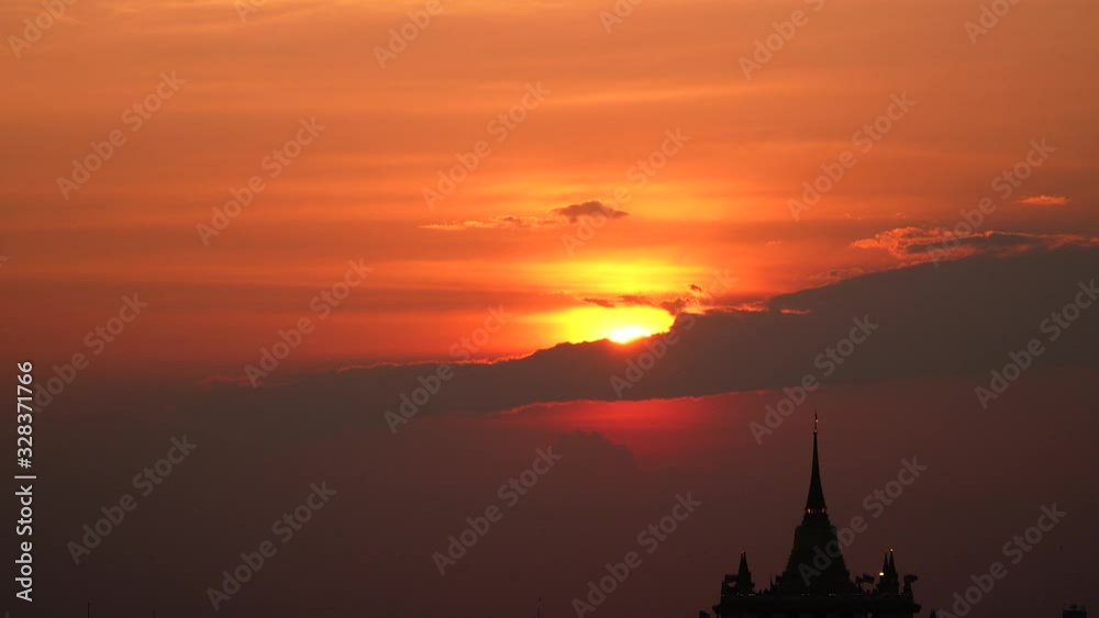 4K Sunset twilight golden mountain silhouette temple orange yellow sky blue the beautiful purple nature background 4K Sunset twilight golden mountain silhouette temple orange yellow sky blue the beautiful purple nature background