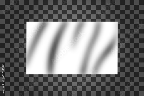 Horizontal blank flag. Rectangular pattern for the flag. Canvas with shadows. Realism. Isolated vector.