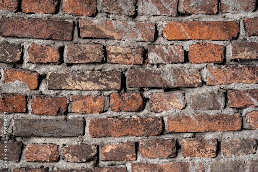 Texture of old red brick wall. Texture of old red brick wall.