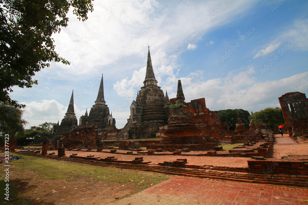 Fototapeta premium temples antiques à Ayutthaya en Thaïlande