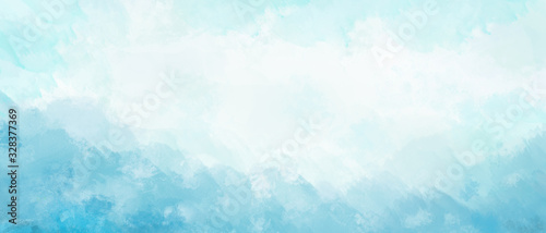Fototapeta Naklejka Na Ścianę i Meble -  Light blue abstract watercolor background