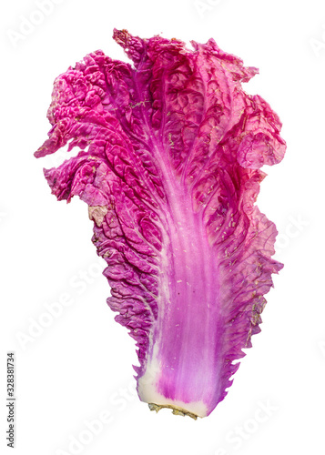 Chinese cabbage purple (fresh juicy vegetables, salad) menu concept. background. top view. copy space