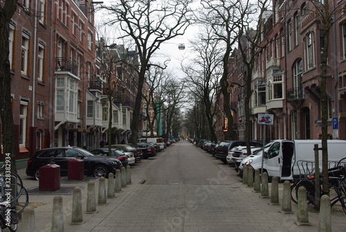 Amstardam Street on a Cloudy Day