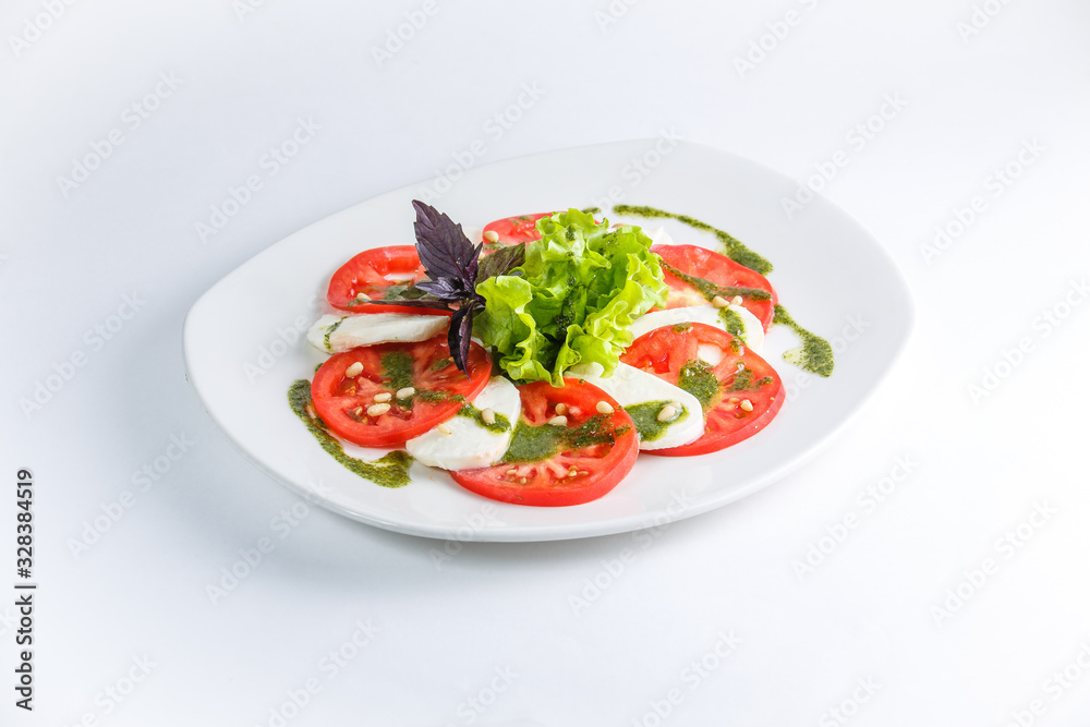 salad with tomatoes and black olives