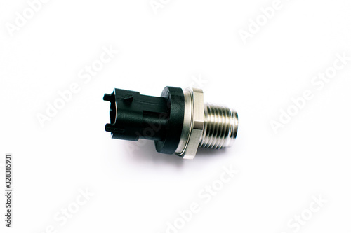 Fuel pressure sensor car isolated on a white background. 