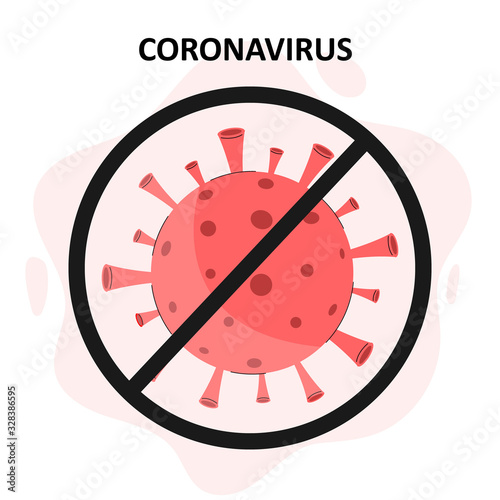 Corona Virus 2020. Novel coronavirus (2019-nCoV). Corona virus in Wuhan. China. Global Spread. Quarantine. Concept of stopping corona virus. Disease germ, pathogen organism, infectious. Vector