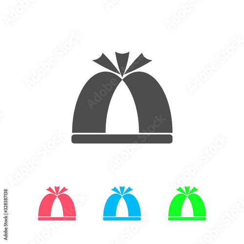 Pope hat icon flat.