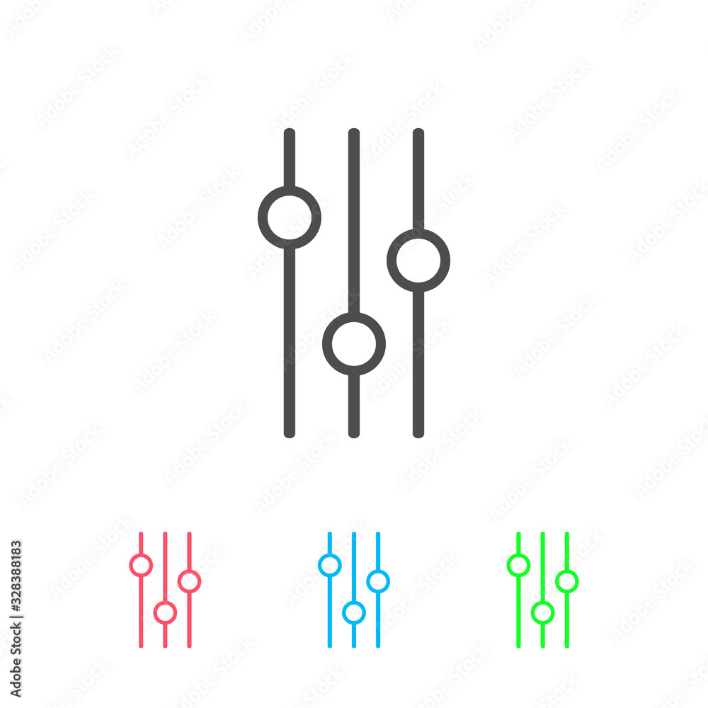 Equalizer icon flat. Equalizer icon flat.
