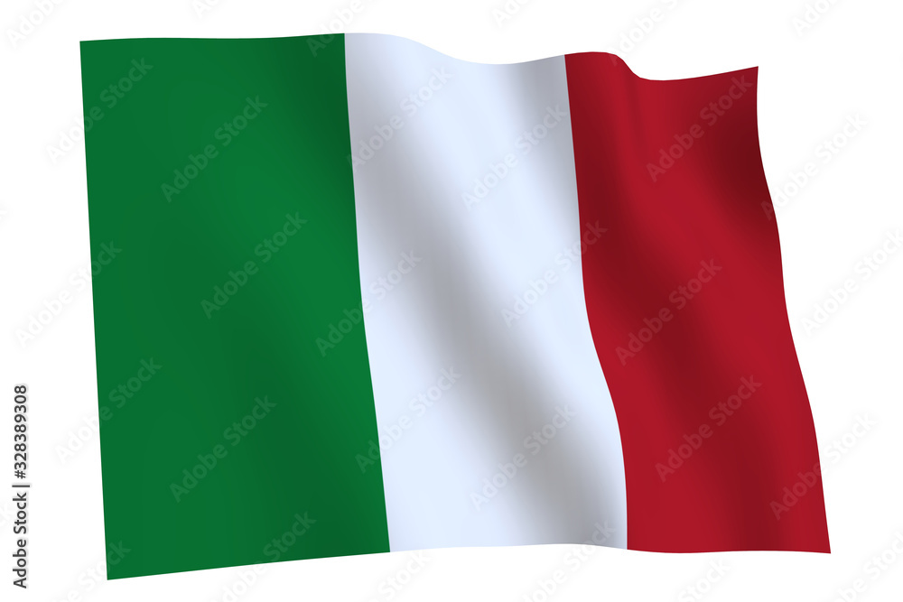 Italy Flag waving