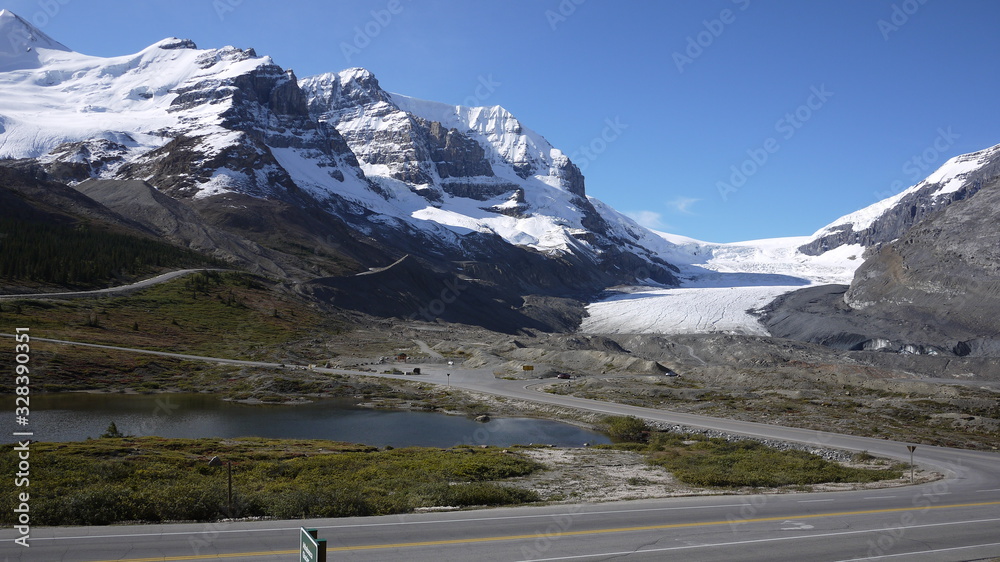Athabasca Glacier in the Columbia Icefields, British Columbia, Canada.