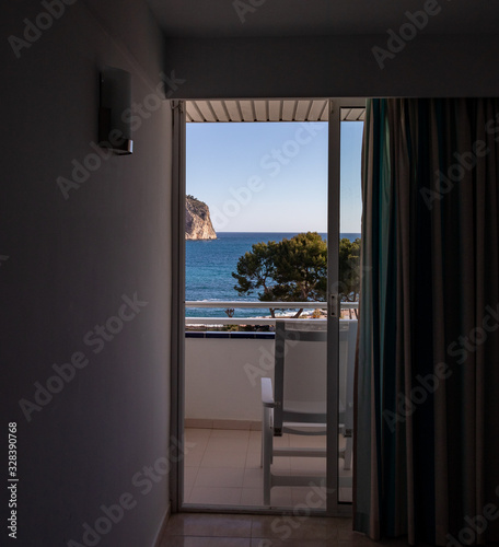 Balcony with Sea Views from a beautiful Hotel in camp de mare  mallorca  spain