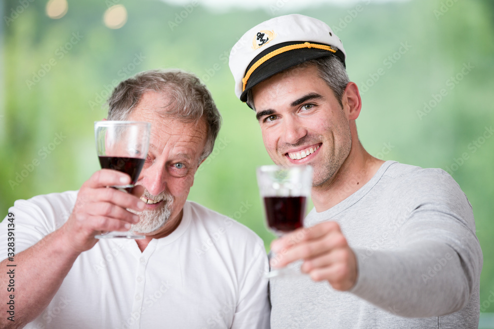 Together. Two generations of men. Together. Two generations of men.