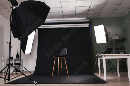 Interior of modern photo st...