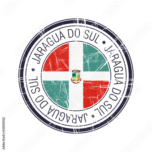 City of Jaragua Do Sul, Brazil vector stamp photo