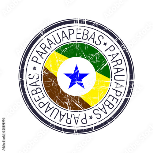 City of Parauapebas, Brazil vector stamp photo