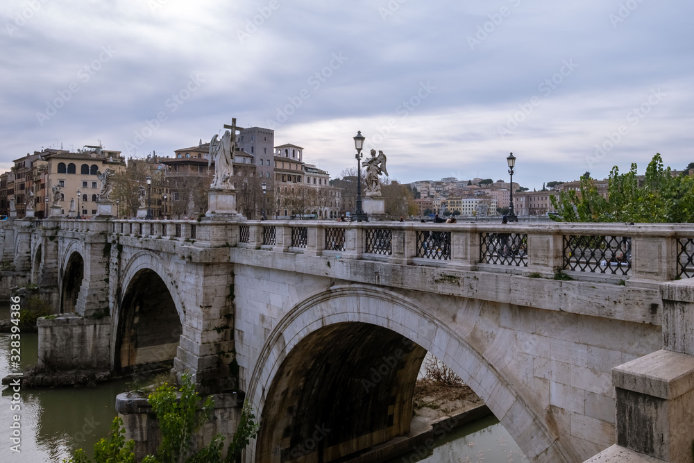 old bridge in rome italy