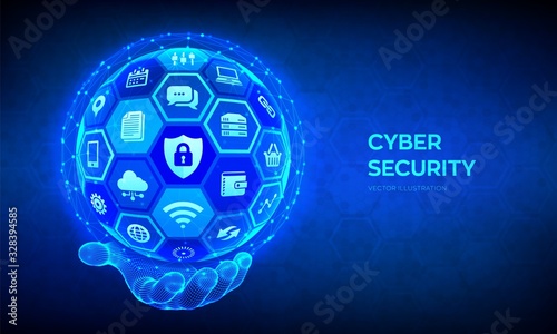 Slika na platnu Cyber security