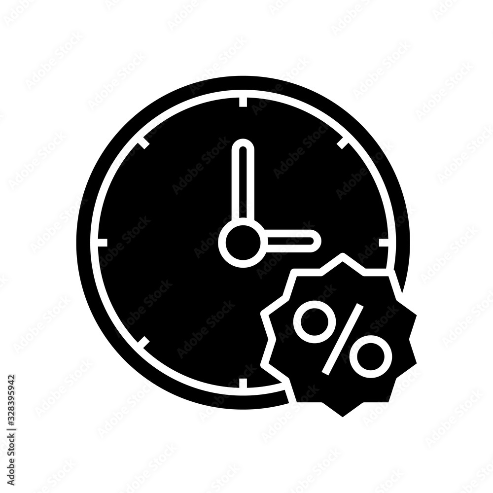 Sale black icon, concept illustration, vector flat symbol, glyph sign. Sale black icon, concept illustration, vector flat symbol, glyph sign.