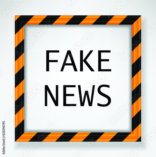 Fake news alert sign, vector illustration symbol