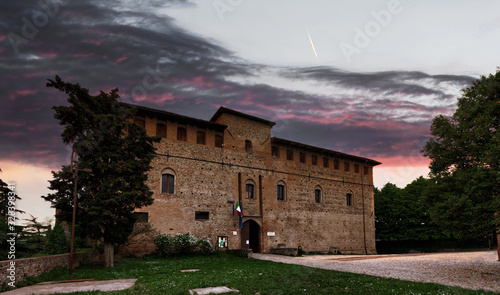 fortress of bazzano at sunset photo