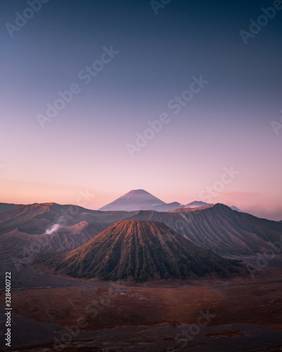sunrise behind volcano © valentin