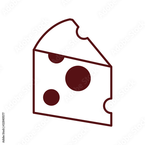 delicious cheese portion isolated icon