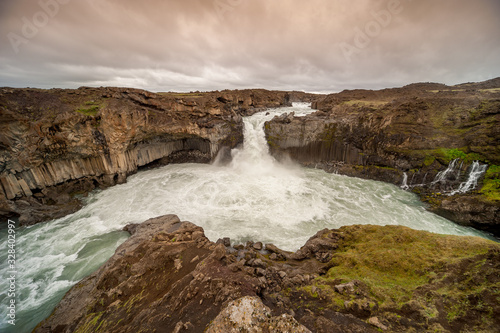 Fototapeta Naklejka Na Ścianę i Meble -  Waterfall, Iceland, Aldeyjarfoss, Water, Nature
