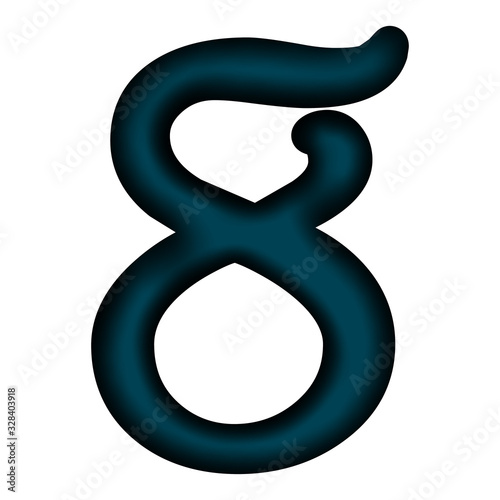 Isolated number eight image