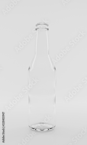 empty liquor bottle on a wh...