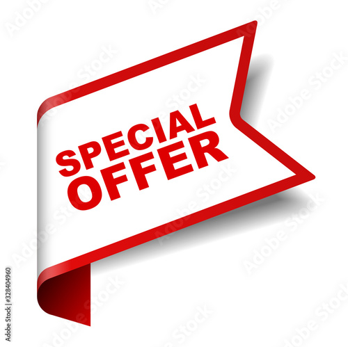 red vector banner special offer