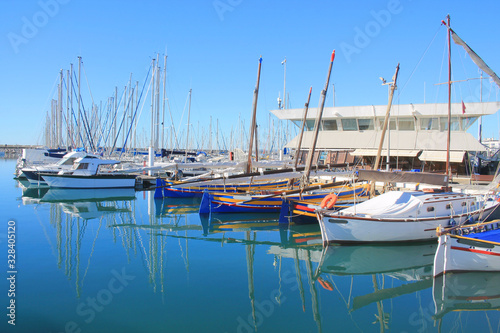 Marina of Palavas les flots, a seaside resort of the Languedoc coast, France