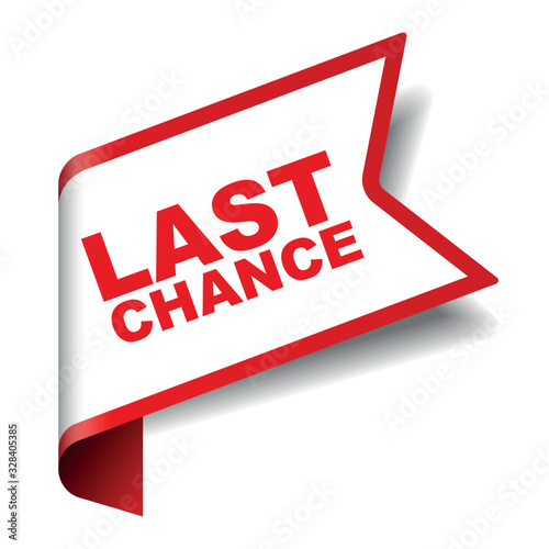 red vector banner last chance