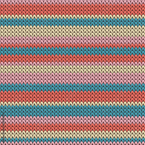 Fashionable horizontal stripes knitted texture  © SunwArt