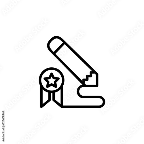 contest icon. Online Learning icon. Perfect for application, web, logo and presentation template. icon design line style