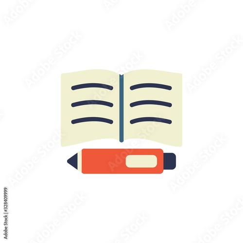 study icon. online learning icon. perfect for application, web, logo and presentation template. icon design flat style