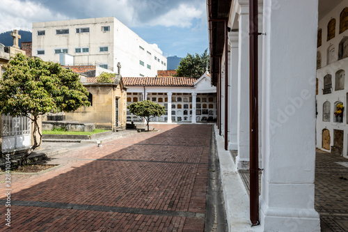 Ancient Columbariums and NN corner of Central Cemetery located in downton bogota city. This Cemetery was builted in 1836 and is a National Monument of Colombia