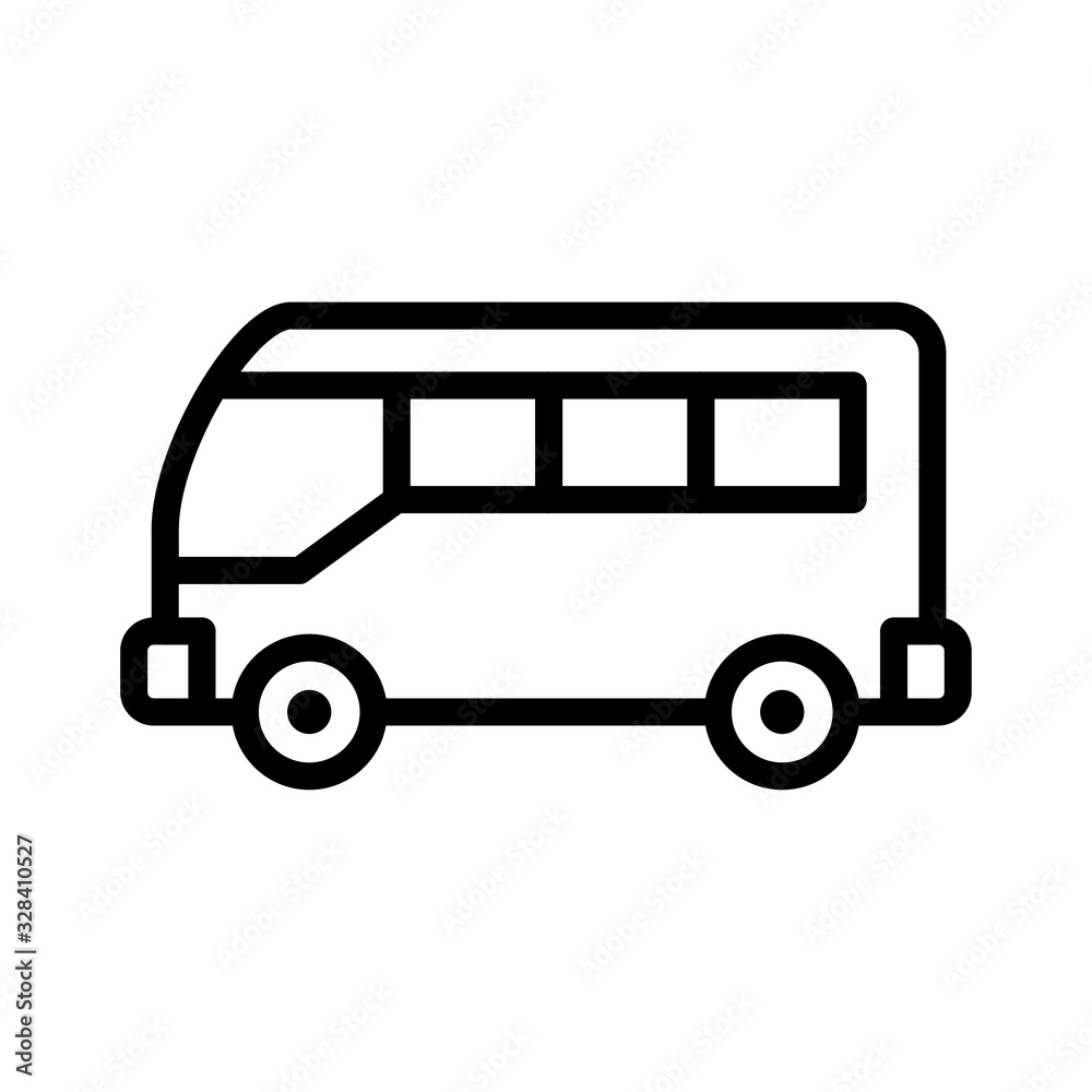 Bus icon line style