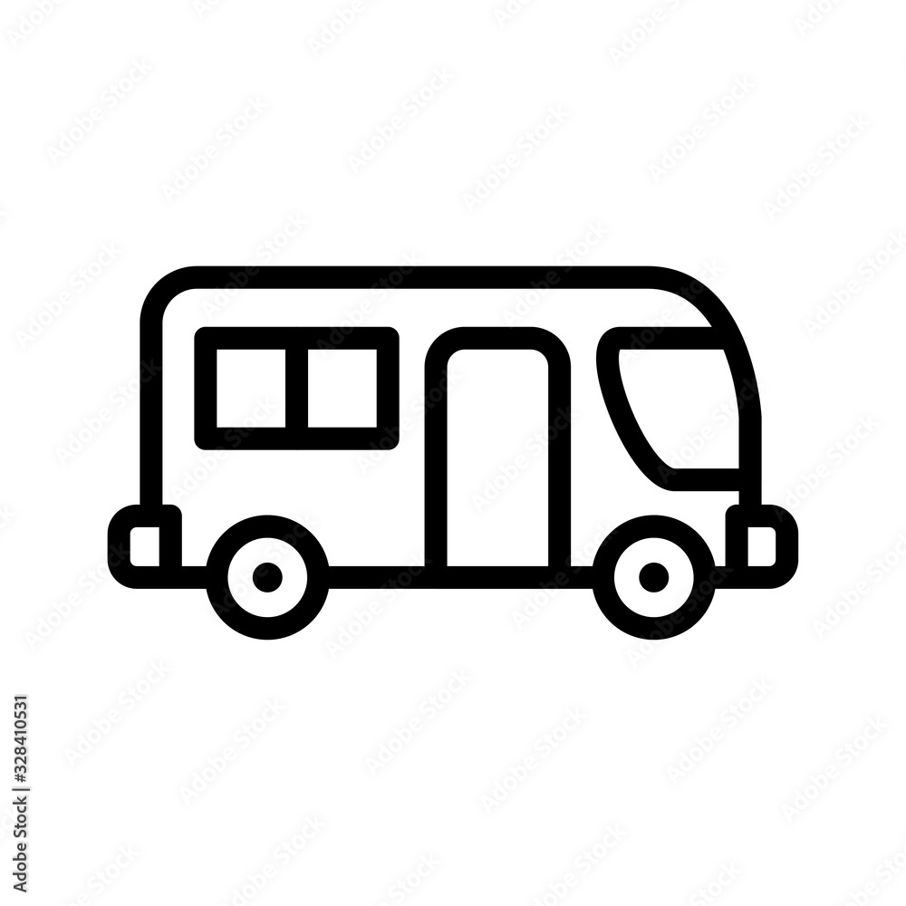 Bus icon line style