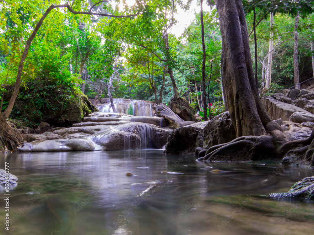 Fototapeta premium Erawan Waterfalls National Park, Thailand